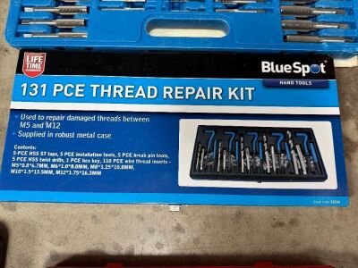 UNUSED BLUESPOT 131 PIECE THREAD REPAIR KIT