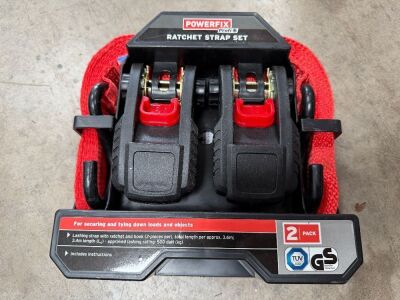 2No. UNUSED POWERFIX RATCHETS & STRAPS