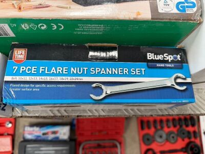 UNUSED BLUESPOT 7 PIECE FLARE NUT SPANNER SET