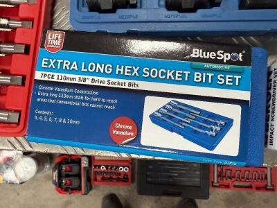 UNUSED BLUESPOT EXTRA LONG HEX SOCKET BIT SET