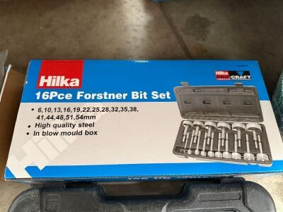 UNUSED HILKA 16 PIECE FORSTNER BIT SET