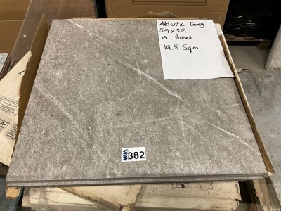 Approx. 19.8m&sup2; Atlantic Grey Tiles 59 x 59cm