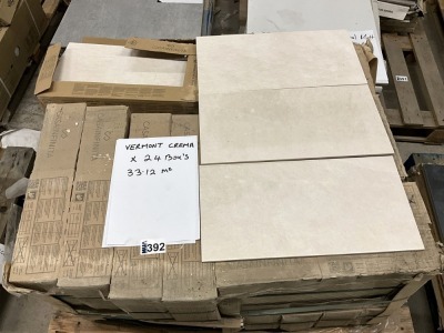Approx. 33.12m&sup2; Vermont Crema Tiles