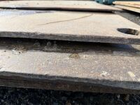 5No. ASSORTED SHEETS OF 15mm STEEL ROAD PLATES - 3