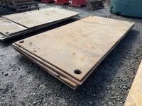 5No. SHEETS OF 15mm STEEL ROAD PLATES