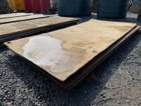 4No. SHEETS OF 15mm STEEL ROAD PLATES