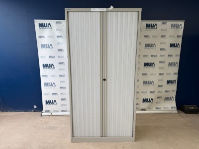 BISLEY DOUBLE SLIDING DOOR TAMBOUR UNIT (GREY)