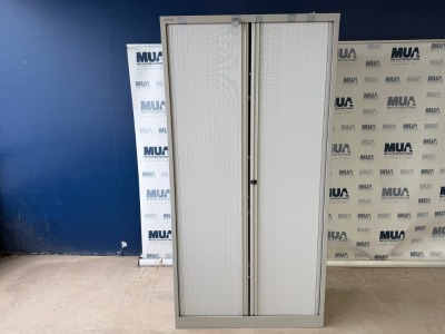 BISLEY DOUBLE SLIDING DOOR TAMBOUR UNIT (GREY)