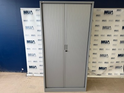 GO DOUBLE SLIDING DOOR TAMBOUR UNIT (GREY)