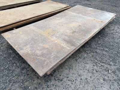 2No. SHEETS OF 18mm STEEL ROAD PLATES