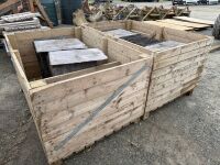 2No. WOODEN CRATES TO INC. APPROX 370No. 27" ASSORTMENT OF SLATES&nbsp;