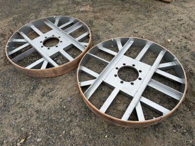 2No. 8 STUD STEEL WHEELS