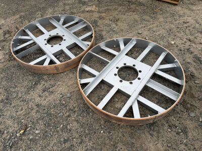 2No. 8 STUD STEEL WHEELS