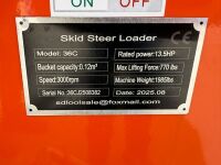 UNUSED MS36C MINI TRACKED PETROL SKID STEER LOADER - 9