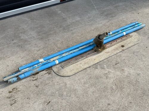 APPROX. 4ft CONCRETE BULL FLOAT & 3No. HANDLES