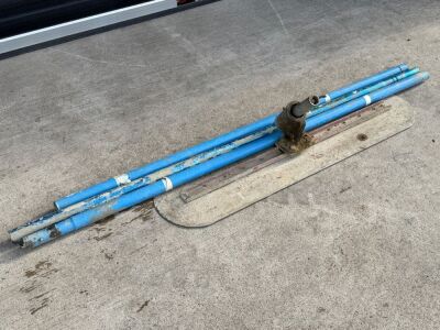 APPROX. 4ft CONCRETE BULL FLOAT & 3No. HANDLES