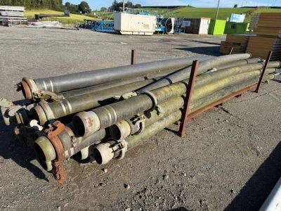 METAL STILLAGE TO INC. APPROX. 20No. 20ft ASSORTED SUCTION PIPES