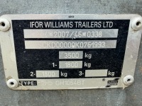 IFOR WILLIAMS 10ft5" X 5ft7" TWIN AXLE 3.5 TON PLANT TRAILER - 12