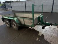 APPROX. 10ft x 4.6ft TWIN AXLE BUILDERS TRAILER