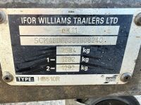 APPROX. 12ft x 6ft IFOR WILLIAMS HB510R TWIN AXLE HORSE BOX TRAILER - 23