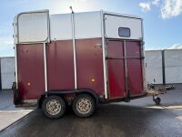 APPROX. 12ft x 6ft IFOR WILLIAMS HB510R TWIN AXLE HORSE BOX TRAILER - 26
