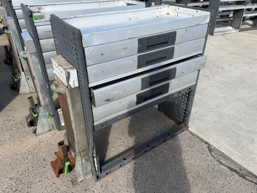 BOTT METAL SHELVING & VICE TO SUIT REAR OF VAN&nbsp;