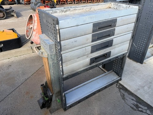 BOTT METAL SHELVING & VICE TO SUIT REAR OF VAN&nbsp;
