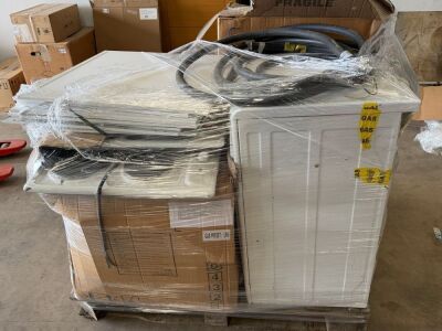 PALLET TO INC. WASHING MACHINE,&nbsp; ELECTRIC HOB, ASSORTED PLUMBING FITTINGS