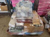 PALLET TO INC. LARGE SELECTION OF UNUSED ELECTRICAL EQUIPMENT & FIRE EXIT SIGNAGE
