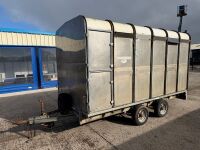 APPROX. 12ft x 6.6ft IFOR WILLIAMS 3500kgs TWIN AXLE LIVESTOCK TRAILER - 3
