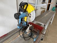 EVOLUTION 9314-T2 240V MULTI MATERIAL CHOP SAW & METAL FRAME WORK BENCH - 5