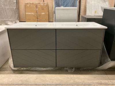 Approx. 1220mm Wall Hung Double Vanity Unit