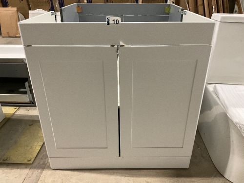 Approx. 800mm Clasique 2 Door Floor Standing Vanity Unit (White)
