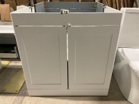 Approx. 800mm Clasique 2 Door Floor Standing Vanity Unit (White)