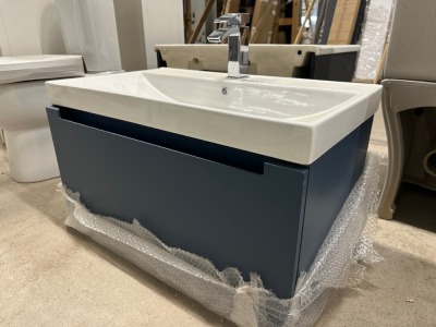 Approx. 800mm Wall Hung Vanity Unit, Basin & Tap