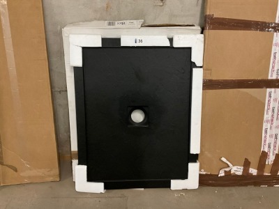 1000x800mm Black Shower Tray