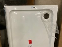 1400x800mm Acrylic Capped Stone Resin Shower Low Profile Shower Tray - 3
