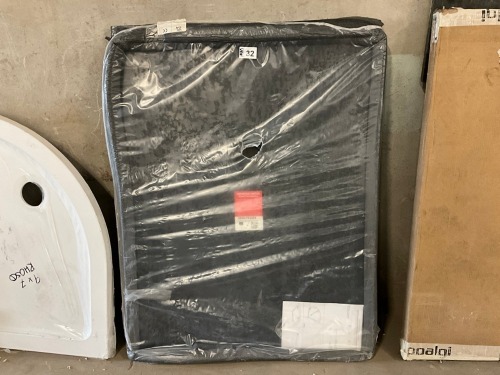 Pearlstone 1200 X 900 Slate Effect Shower Tray (Black)