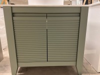 Approx. 820mm Josef Martin Floor Standing Fluted Bespoke Vanity Unit&nbsp;With Corian Worktop & Duravit Bowl (Reed Green) - 3