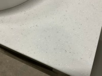 Approx. 820mm Josef Martin Floor Standing Fluted Bespoke Vanity Unit&nbsp;With Corian Worktop & Duravit Bowl (Reed Green) - 6