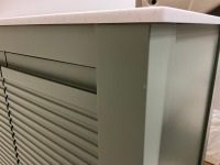 Approx. 820mm Josef Martin Floor Standing Fluted Bespoke Vanity Unit&nbsp;With Corian Worktop & Duravit Bowl (Reed Green) - 8