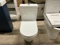 Modern Round Fully Back To Wall CC Toilet Pan, Cistern & Soft Close Seat - 3