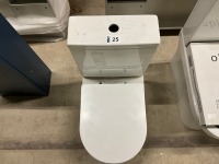 Modern Round Fully Back To Wall CC Toilet Pan, Cistern & Soft Close Seat - 6