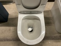 Modern Round Fully Back To Wall CC Toilet Pan, Cistern & Soft Close Seat - 8