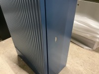 Approx. 400mm Minuto Fluted Floor Standing Vanity Unit Navy & White 1 Tap hole Ceramic Basin - 6