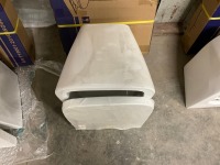Wall Hung Toilet Bundle Inc.Wall Hung Toilet Frame With Square Wall Hung Pan, Toilet Seat & Brushed Brass Button - 3