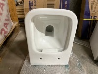 Wall Hung Toilet Bundle Inc.Wall Hung Toilet Frame With Square Wall Hung Pan, Toilet Seat & Brushed Brass Button - 4