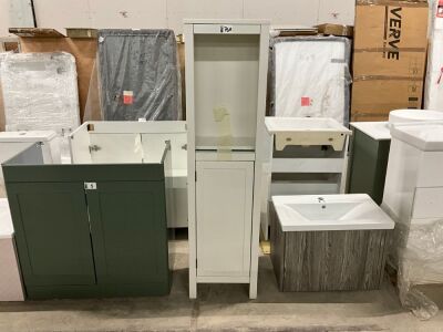 Tall Floor Standing Bathroom Storage Unit