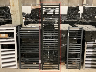 Approx. 500x1800mm Heated Towel Radiator (Black)
