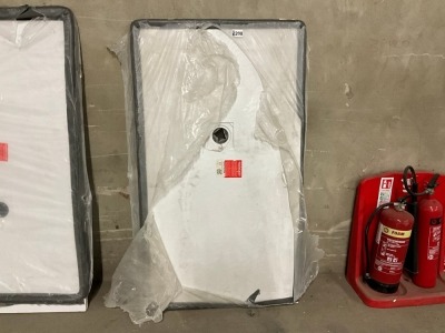 1600x900 Rectangular Slate Shower Tray White Skin